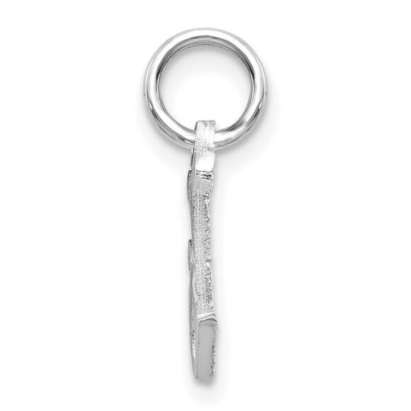 14k White Gold, Isabelle Collection, Mini Letter J Initial Charm - Picture 2 of 5